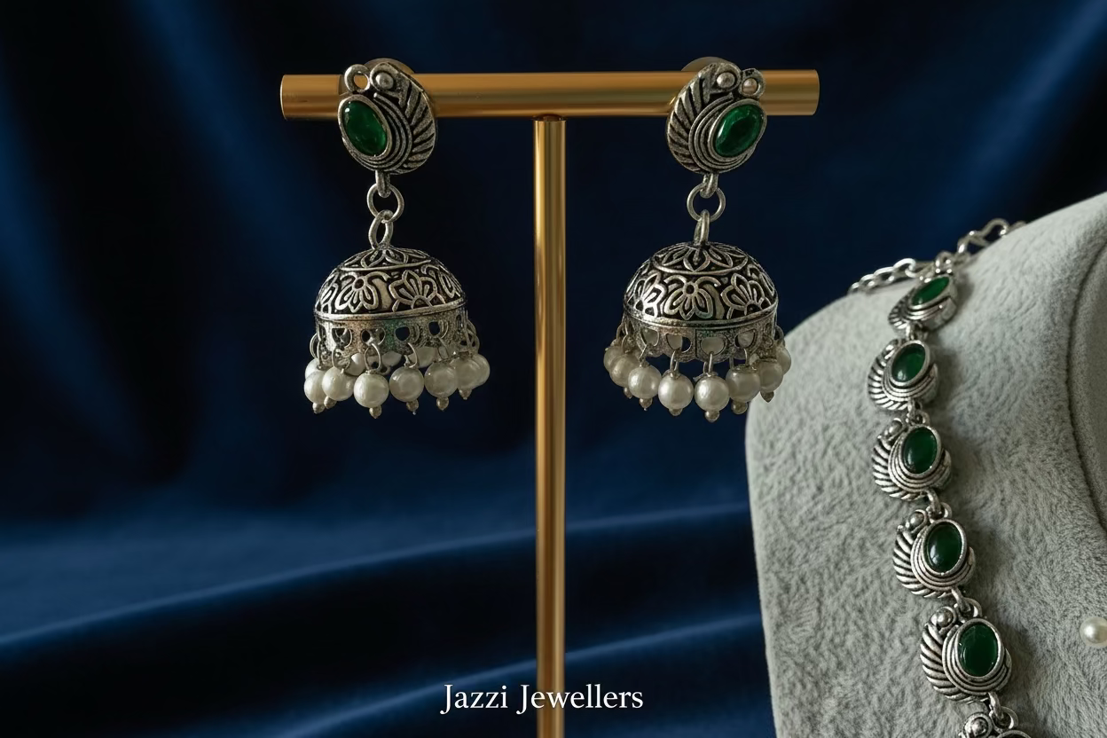 Emerald Empress Oxidized Set