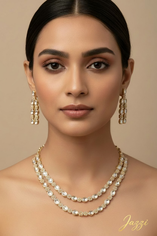 "Rosy” Dual-Tier Necklace Set