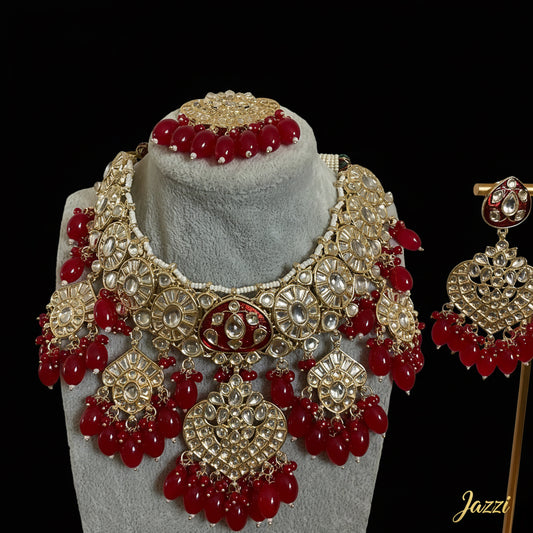 Crimson Kundan Set