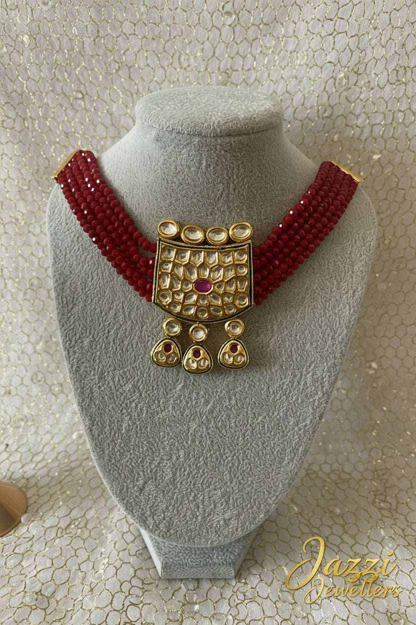 Ruby Rajwada Kundan Set