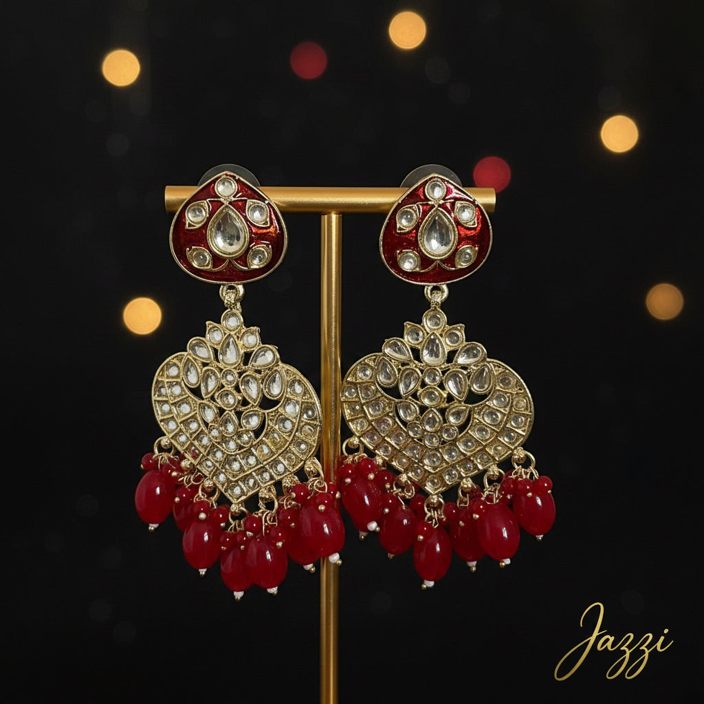 Crimson Kundan Set
