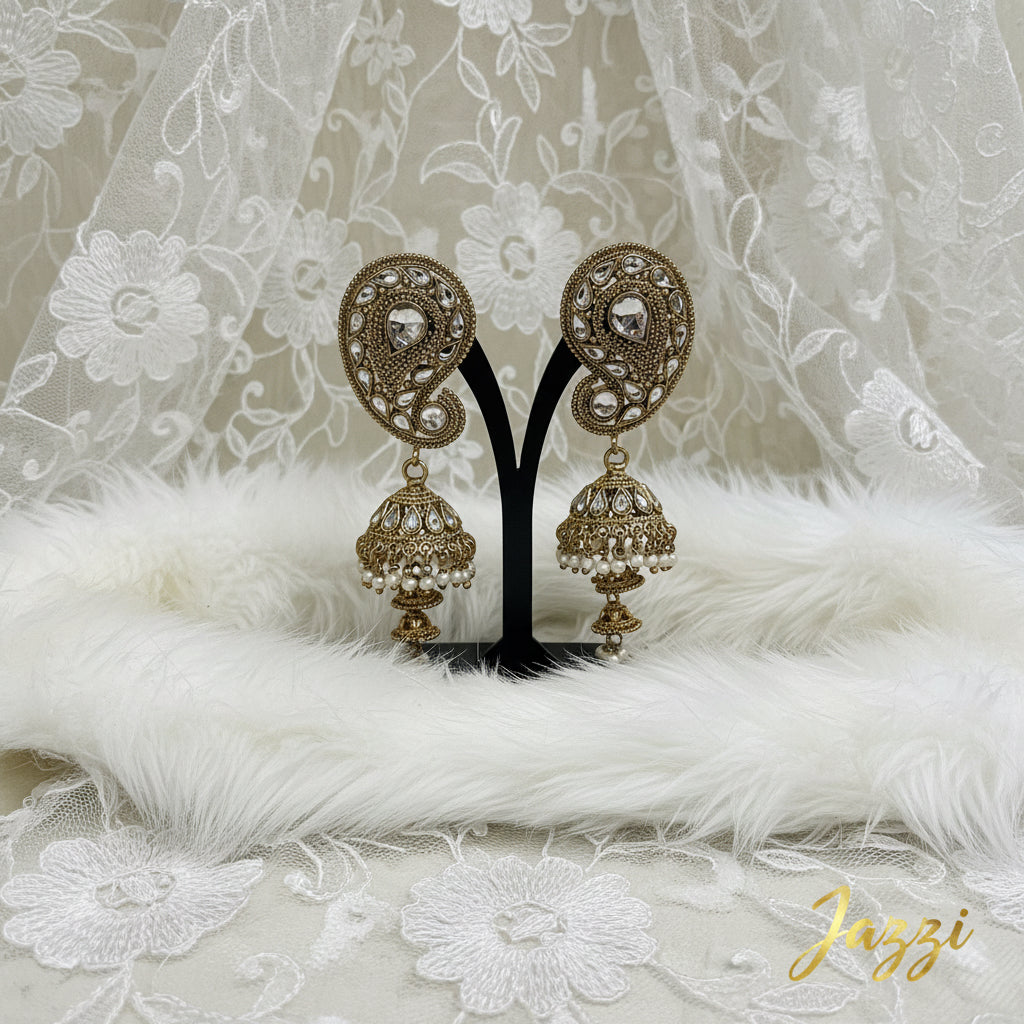 Regal Paisley Jhumkas