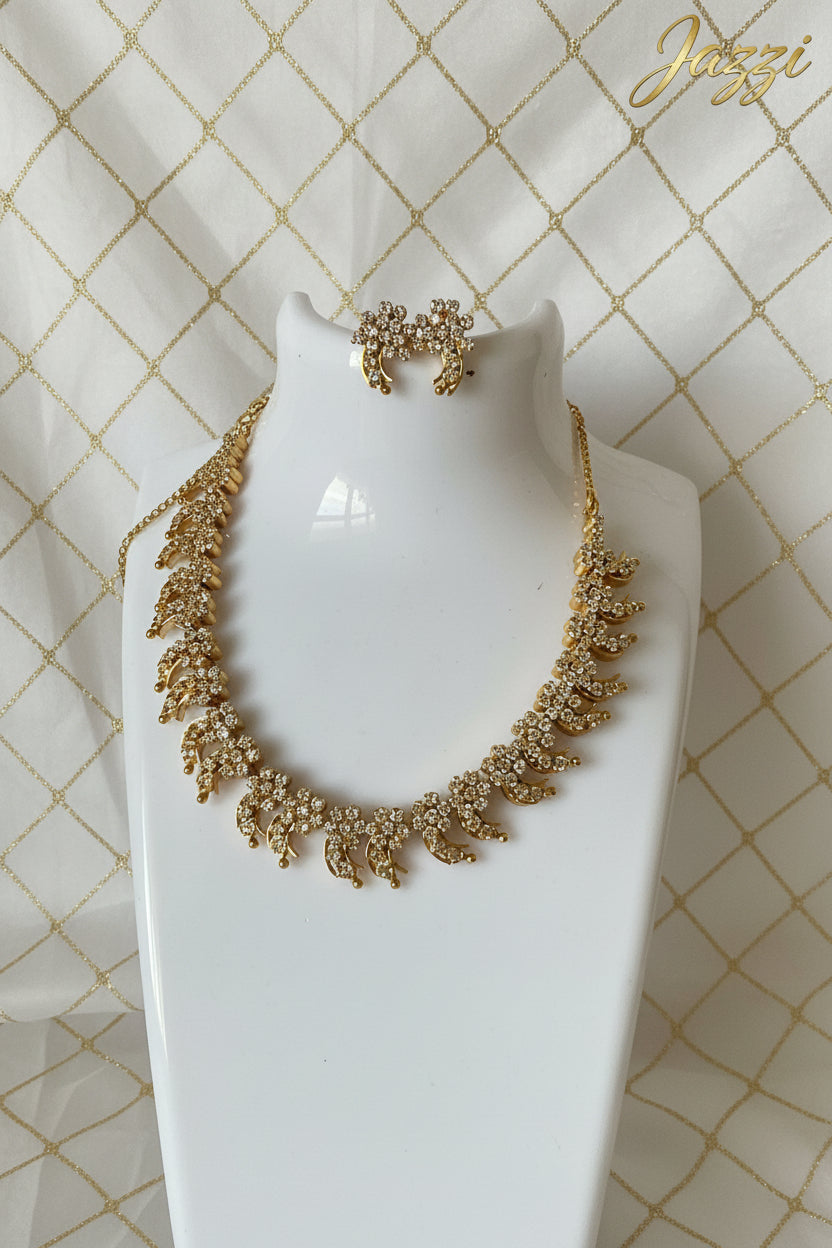Ethereal Blossom AD Necklace Set