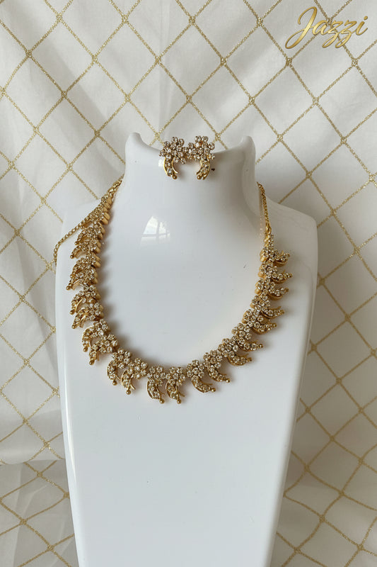 Ethereal Blossom AD Necklace Set