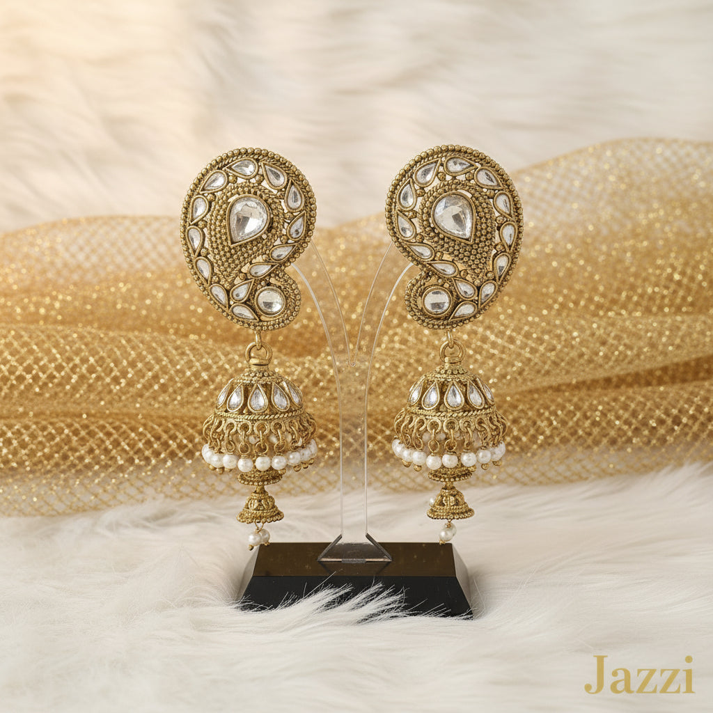 Regal Paisley Jhumkas