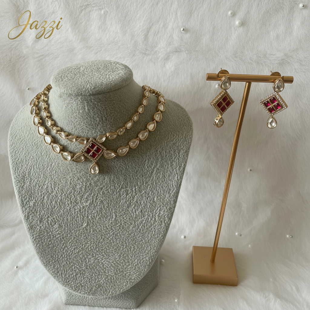 The Vaani Kundan Droplet Set