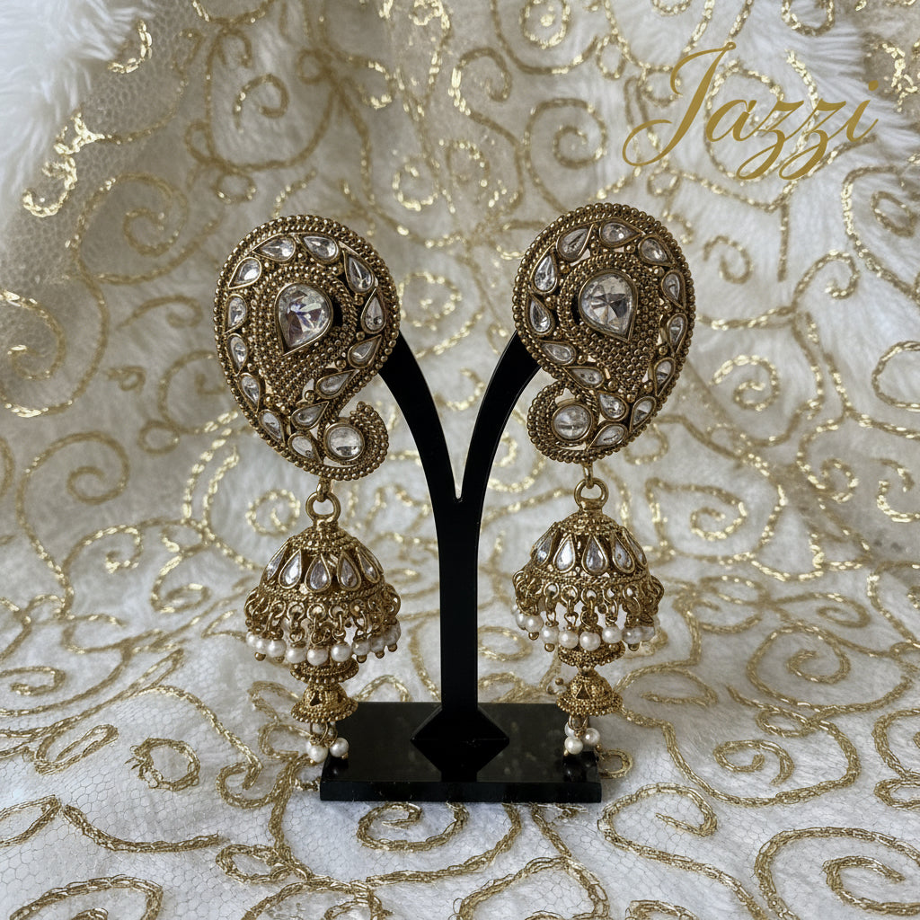 Regal Paisley Jhumkas