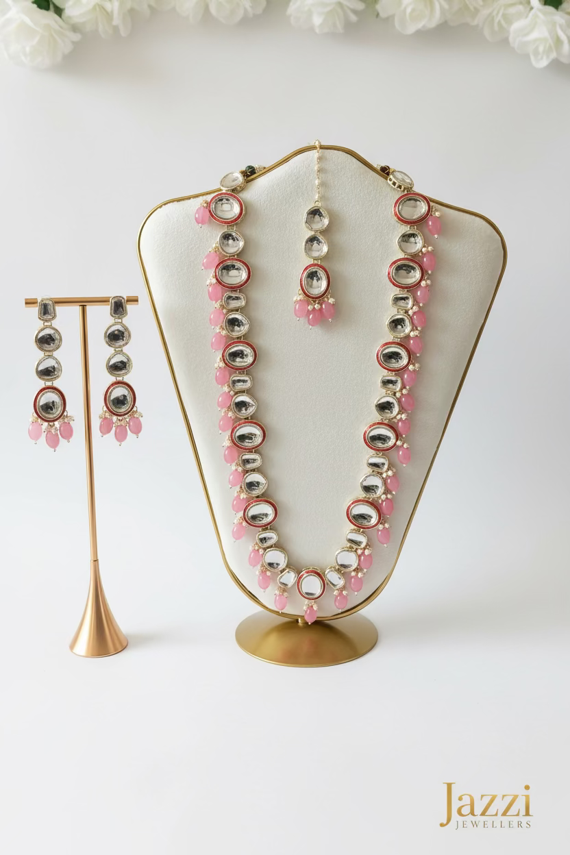 The Gulabi Kundan Haar Set