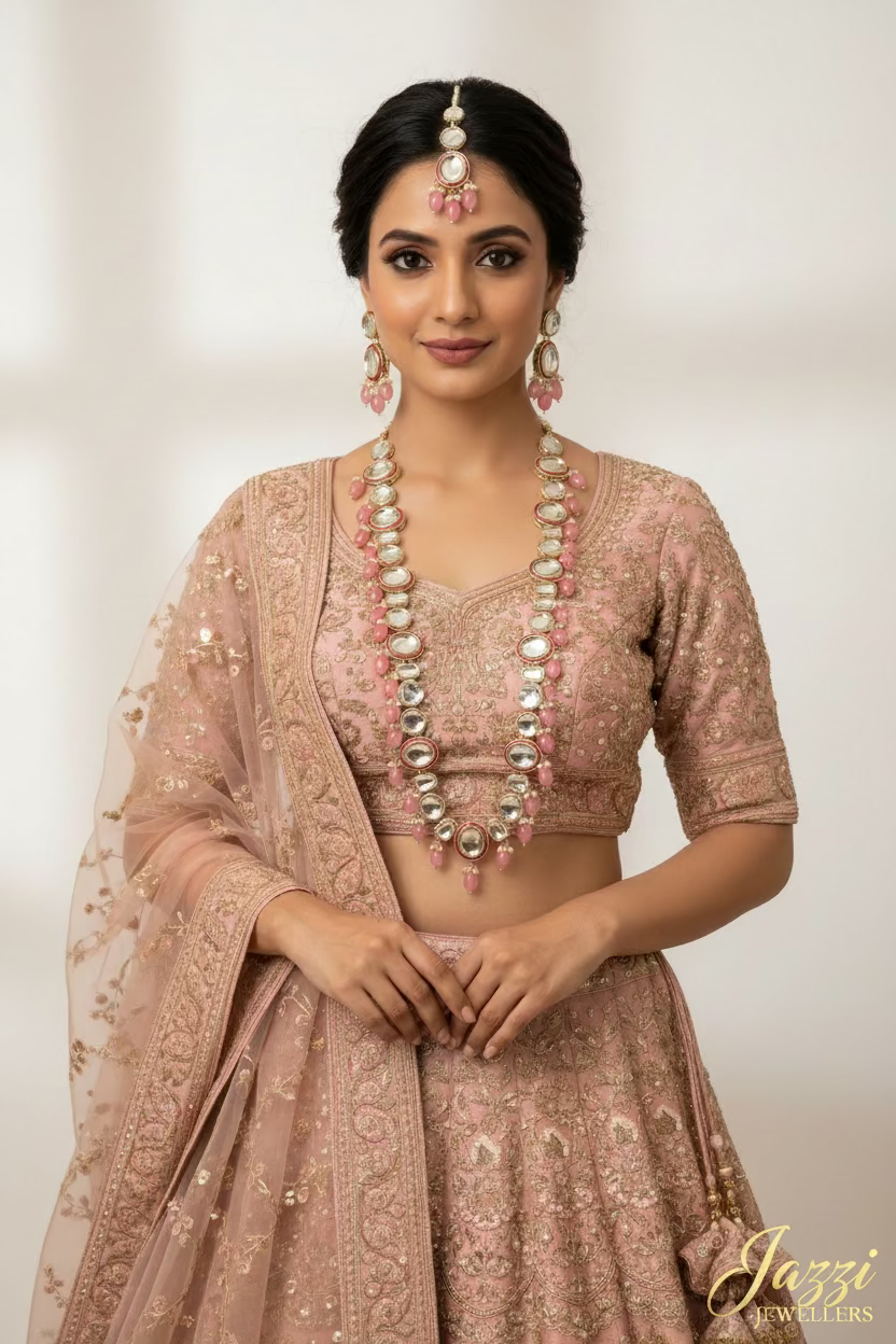 The Gulabi Kundan Haar Set