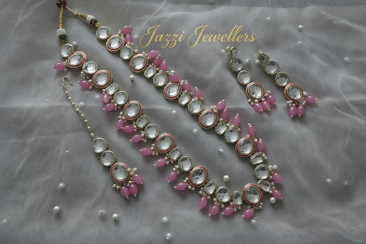 The Gulabi Kundan Haar Set