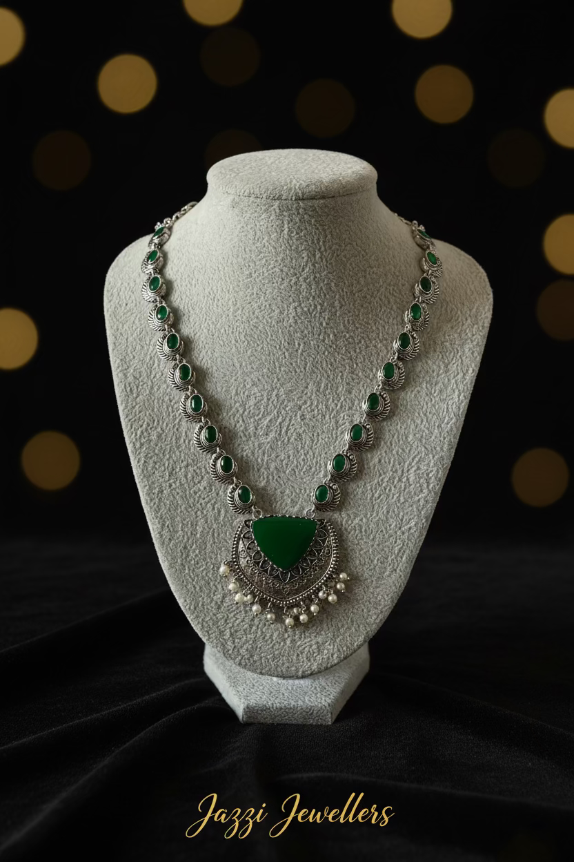 Emerald Empress Oxidized Set