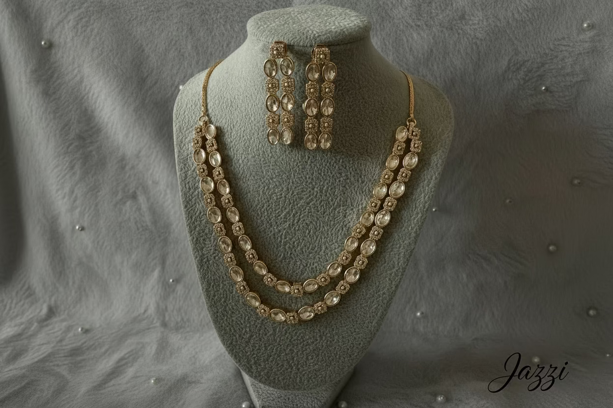 "Rosy” Dual-Tier Necklace Set