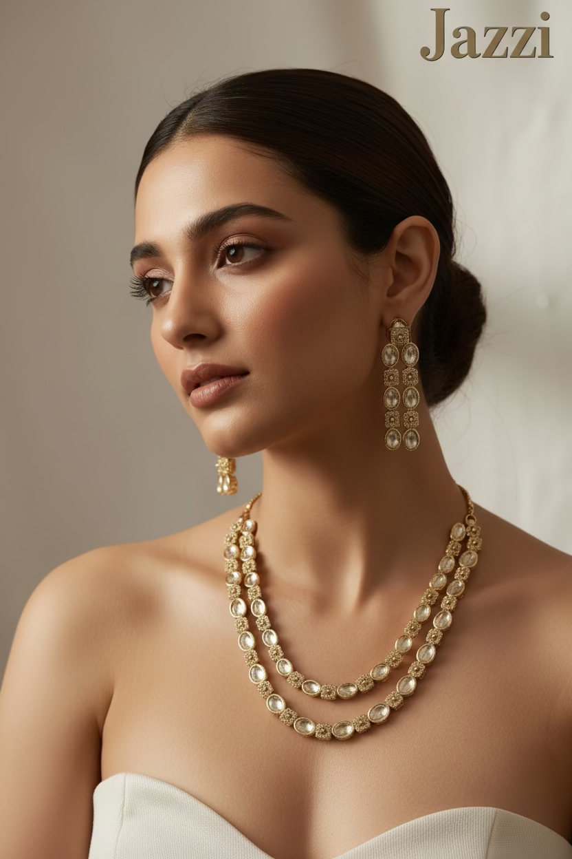 "Rosy” Dual-Tier Necklace Set