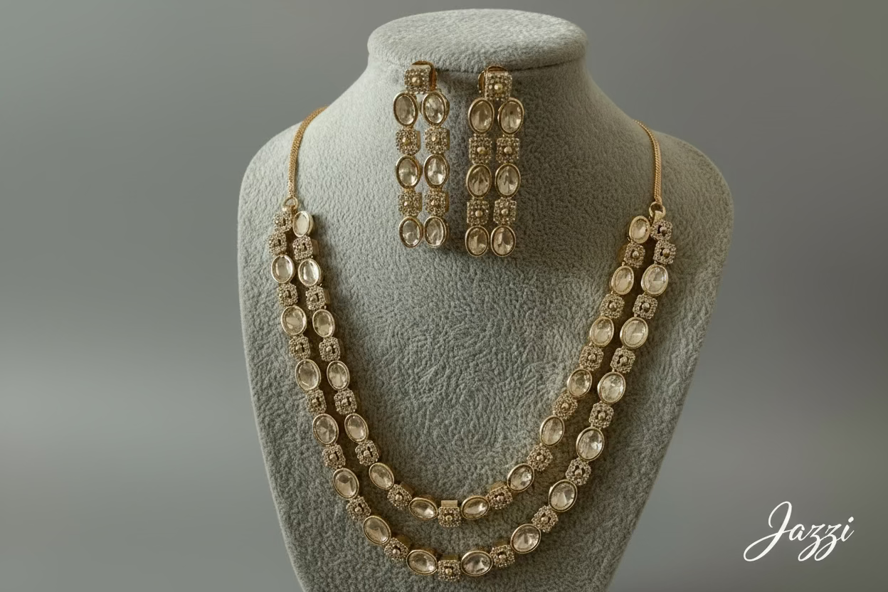 "Rosy” Dual-Tier Necklace Set