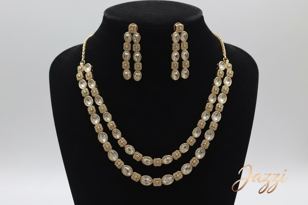 "Rosy” Dual-Tier Necklace Set