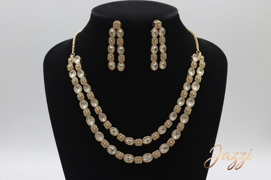 "Rosy” Dual-Tier Necklace Set
