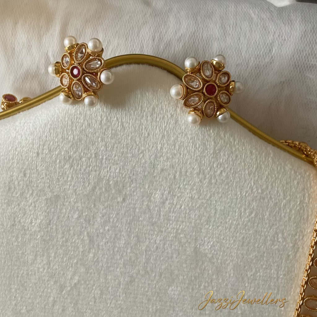 Royal Ruby & south sea pearl long line necklace